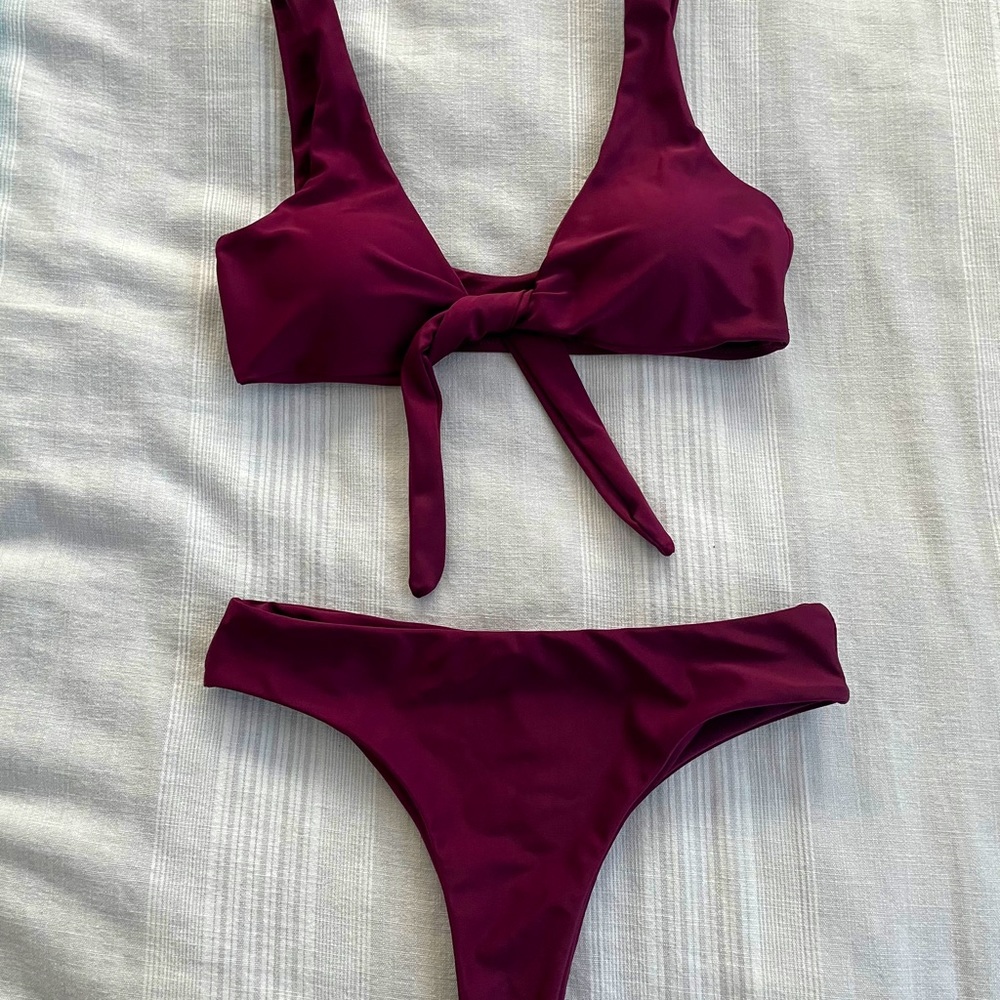 Maroon bikini